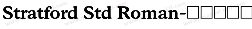 Stratford Std Roman字体转换